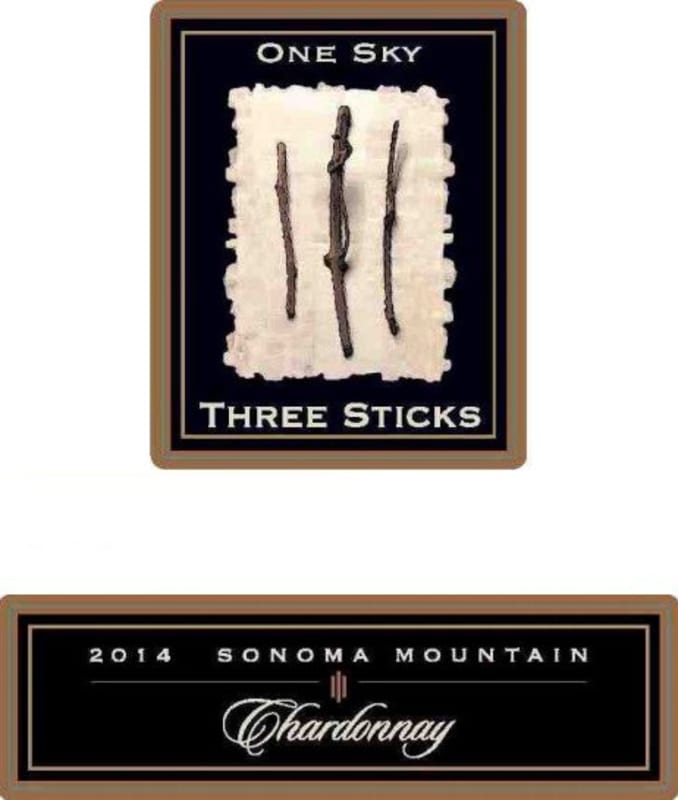 Three Sticks One Sky Chardonnay 2014 Front Label