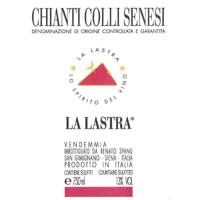 La Lastra Chianti Colli Senesi 2015 Front Label