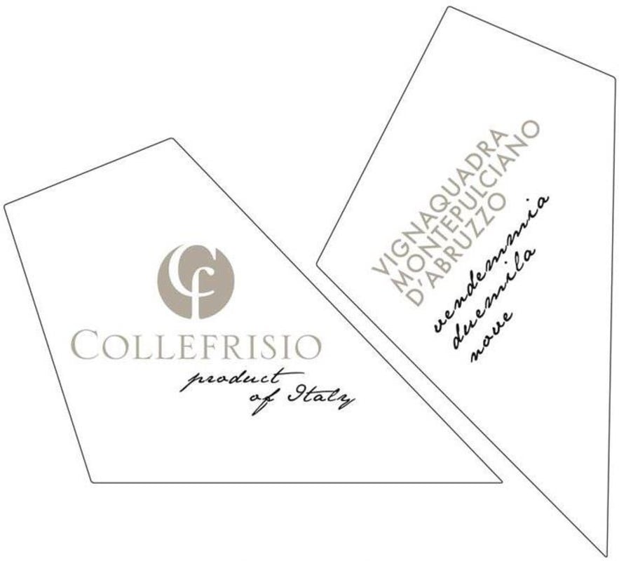 Collefrisio Montepulciano d'Abruzzo Vignaquadra 2009 Front Label
