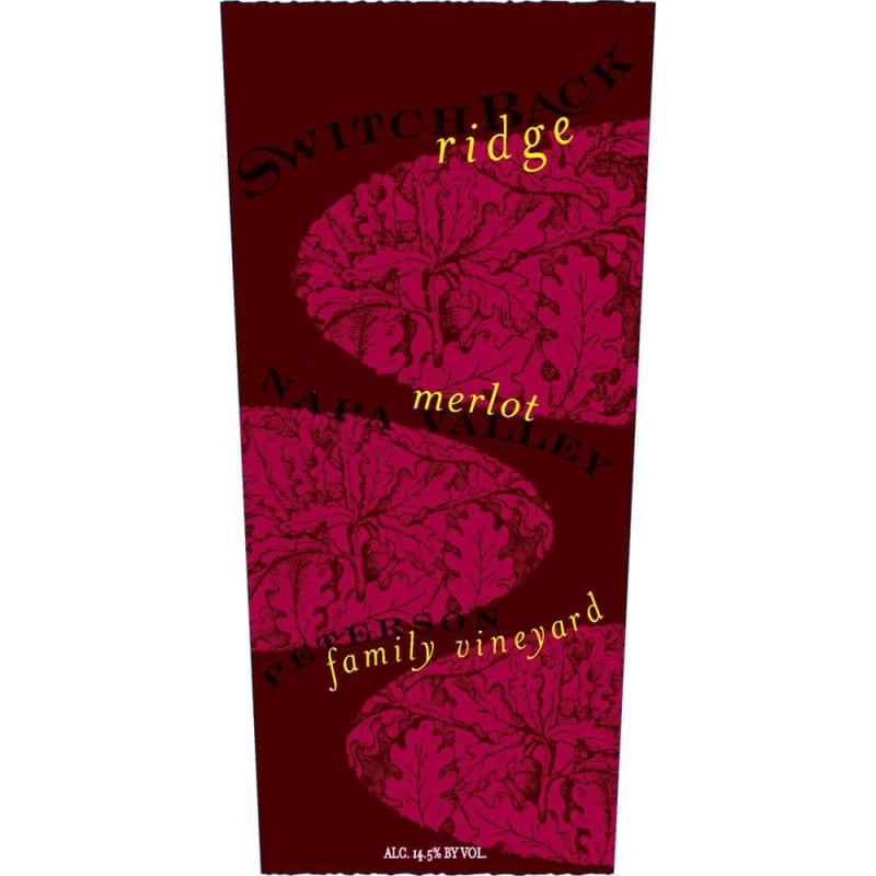 Switchback Ridge Peterson Family Vineyard Merlot 2000 Front Label