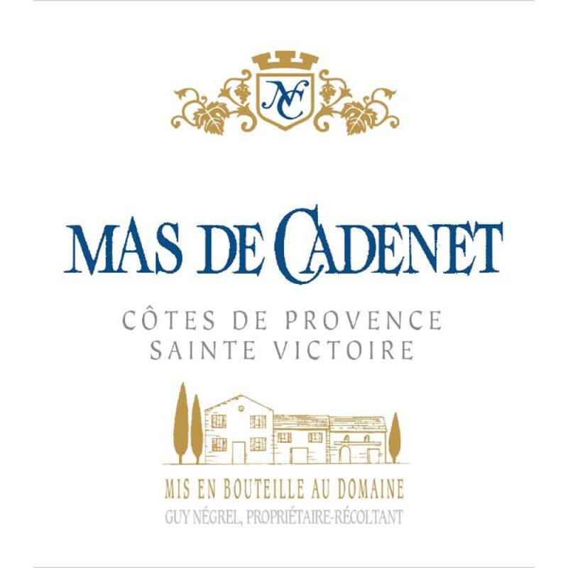 Mas de Cadenet Sainte Victoire Cotes de Provence Rose 2016 Front Label