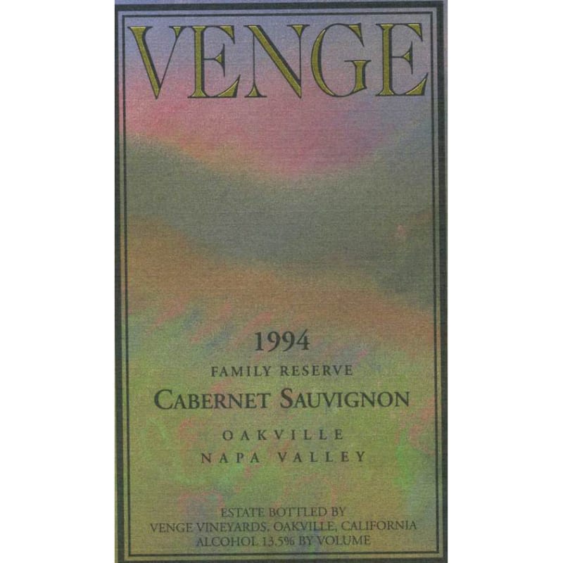 Venge Vineyards Family Reserve Cabernet Sauvignon 1994 Front Label