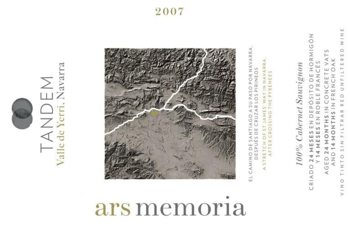 Compania Vitivinicola Tandem Ars Memoria 2007 Front Label