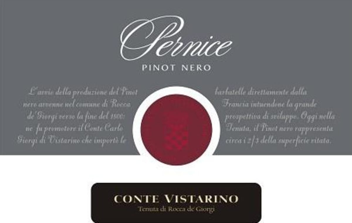 Conte Vistarino Oltrepo Pavese Pernice Pinot Nero 2010 Front Label