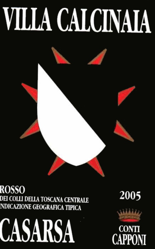 Conti Capponi - Villa Calcinaia Casarsa 2005 Front Label