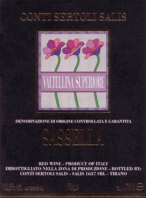 Conti Sertoli Salis Srl. Valtellina Superiore Sassella 2010 Front Label