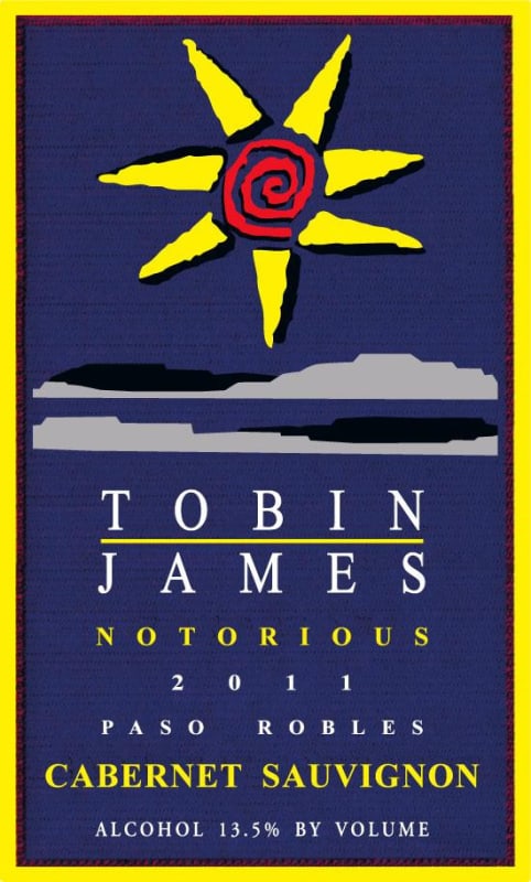 Tobin James Notorious Cabernet Sauvignon 2011 Front Label