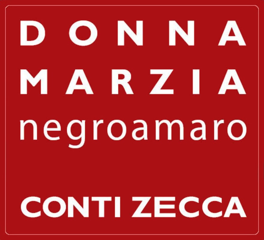 Conti Zecca Salento Donna Marzia Negramaro Rosso 2013 Front Label