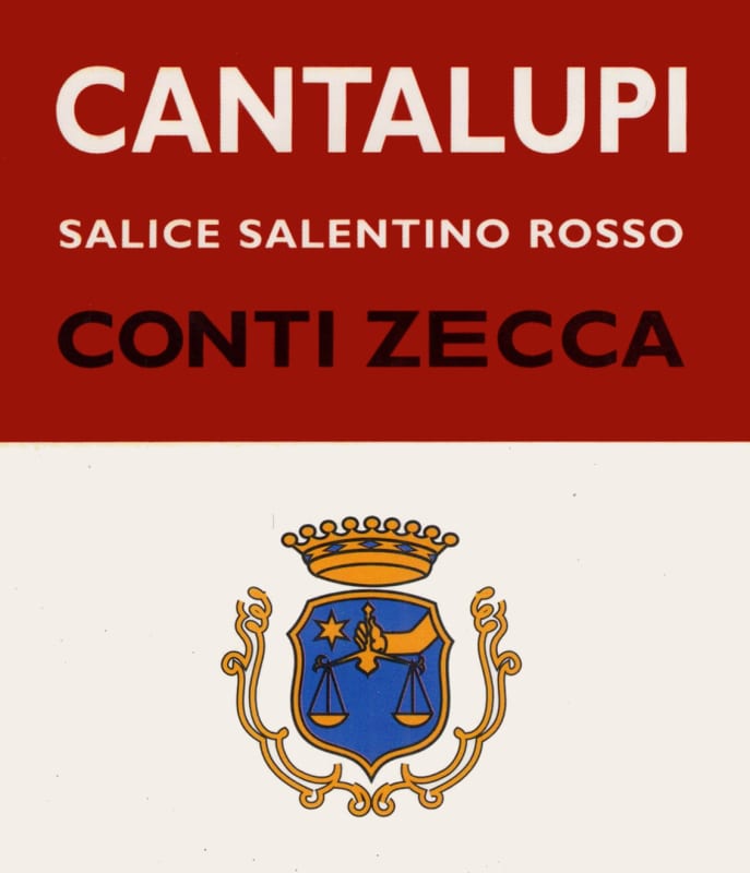 Conti Zecca Salice Salentino Cantalupi Rosso 2003 Front Label