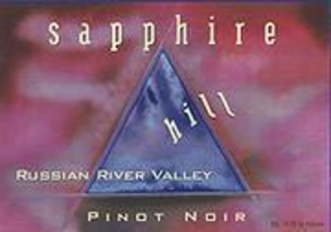 Sapphire Hill Vineyards Pinot Noir Russian River 1998 Front Label