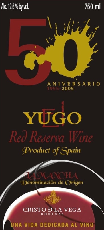 Cooperativa Cristo de La Vega El Yugo Reserva Tempranillo 2010 Front Label