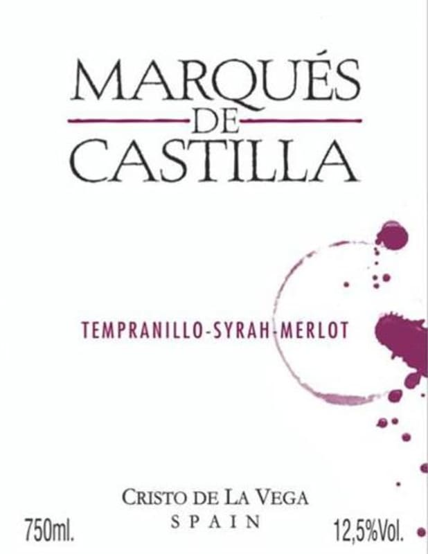 Cooperativa Cristo de La Vega Marques de Castilla Tempranillo-Syrah-Merlot 2014 Front Label