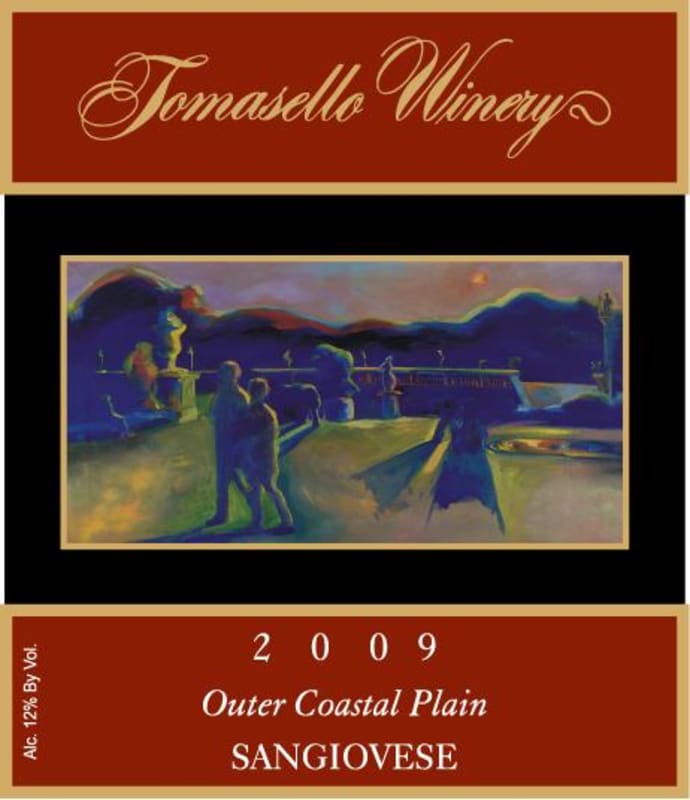 Tomasello Winery Sangiovese 2009 Front Label