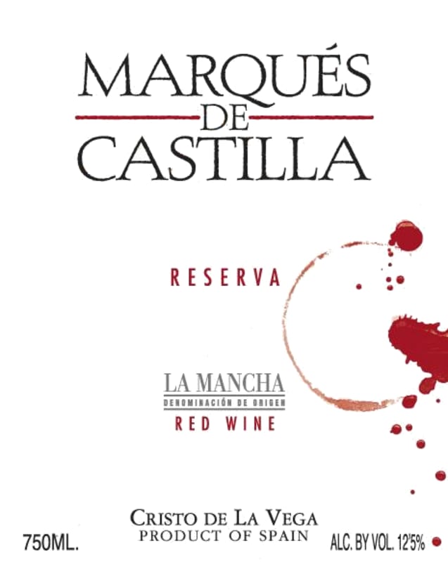 Cooperativa Cristo de La Vega Marques de Castilla Reserva 2009 Front Label