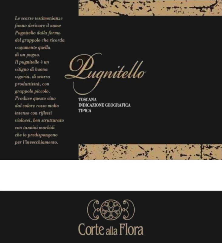 Corte alla Flora Tuscany Pugnitello 2012 Front Label