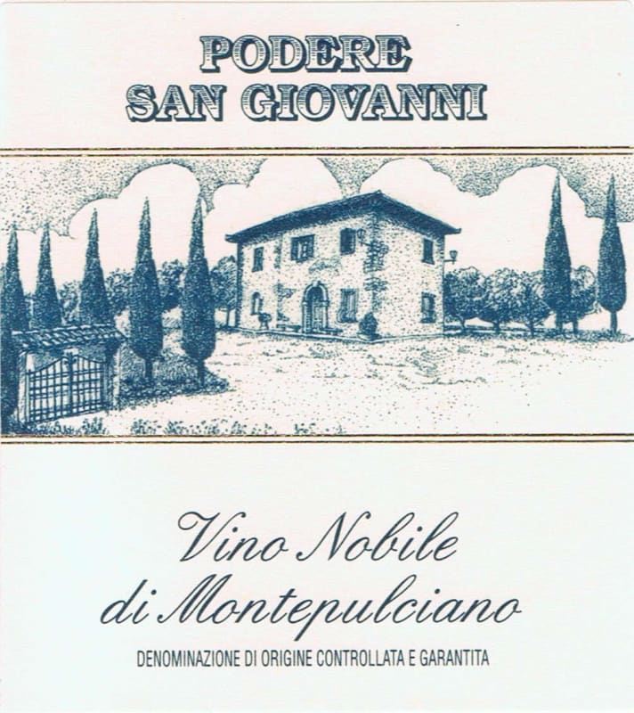 Corte alla Flora Vino Nobile di Montepulciano Podere San Giovanni 2012 Front Label
