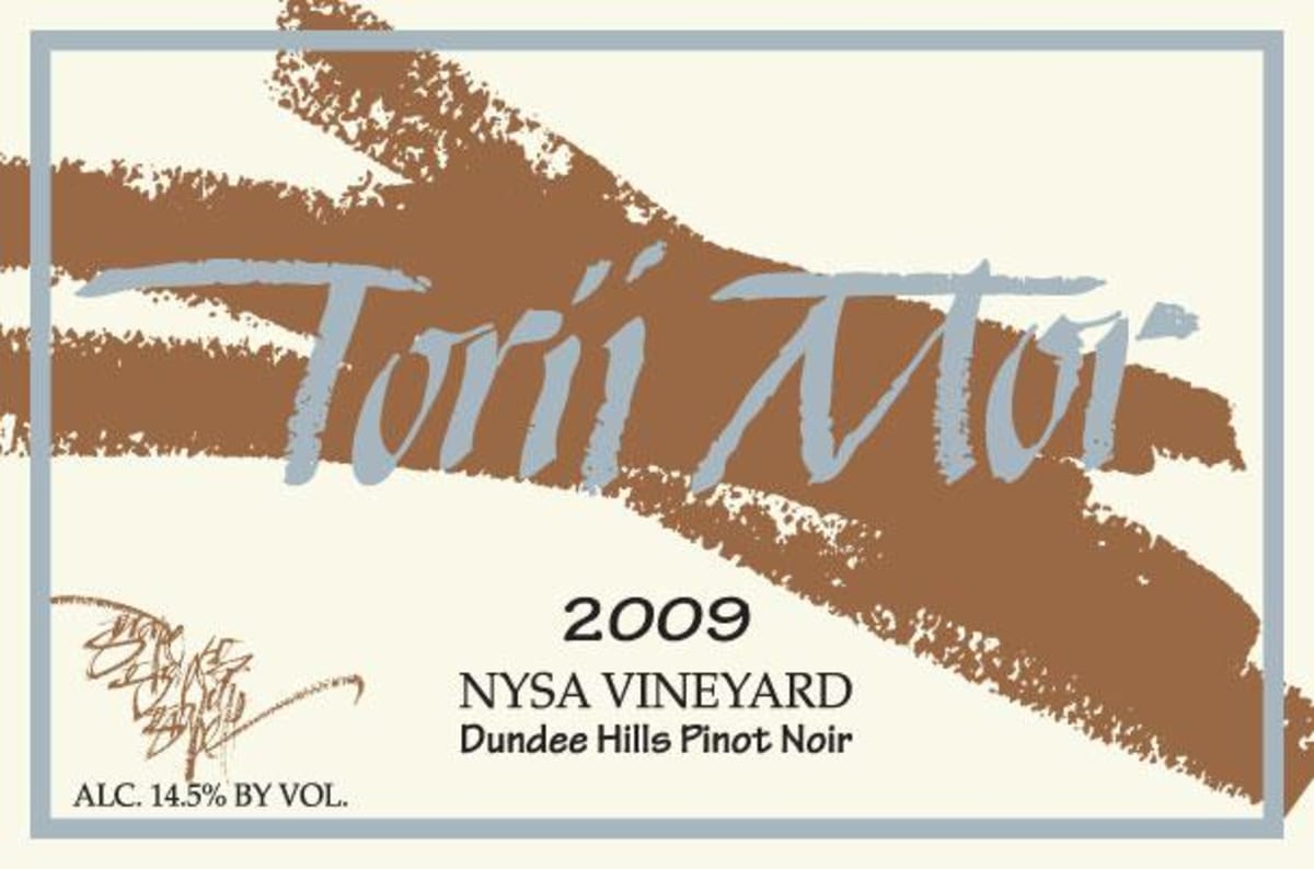 Torii Mor Nysa Vineyard Pinot Noir 2009 Front Label