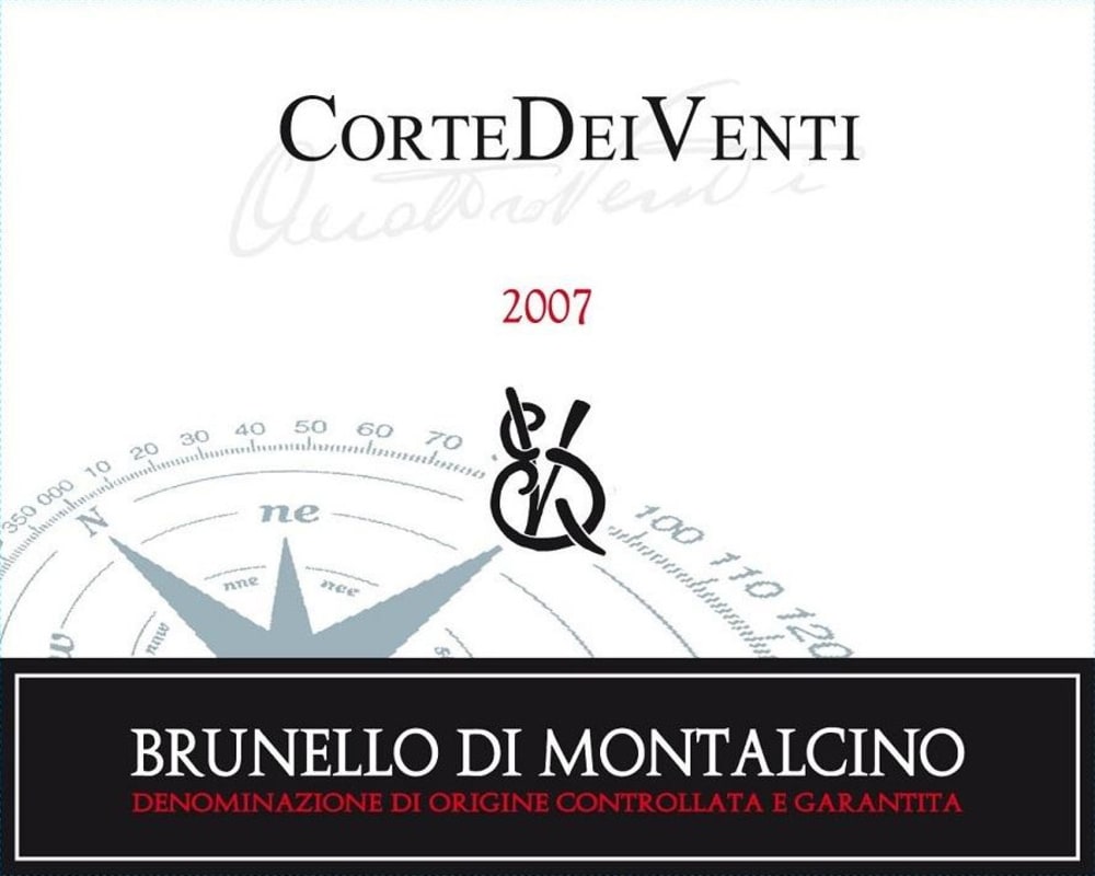 Corte dei Venti Brunello di Montalcino Quattroventi 2007 Front Label
