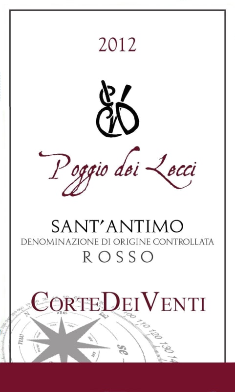 Corte dei Venti Sant'Antimo Poggio dei Lecci Rosso 2012 Front Label
