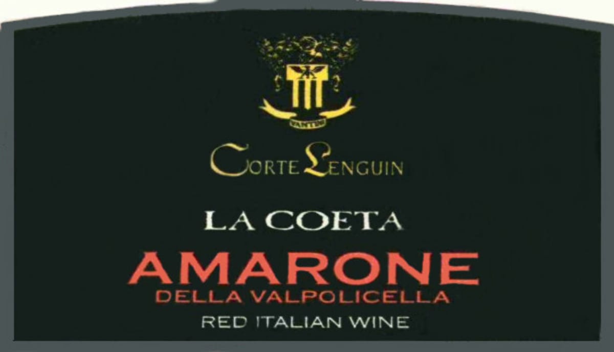 Corte Lenguin Amarone della Valpolicella Classico La Coeta 2008 Front Label