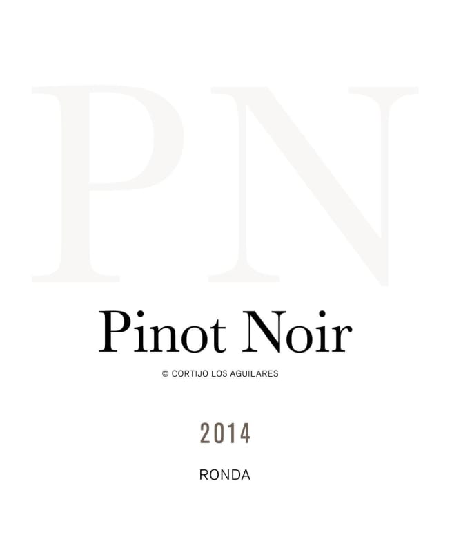 Cortijo Los Aguilares Pinot Noir 2014 Front Label