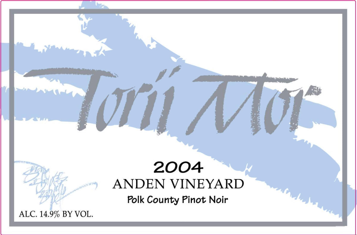 Torii Mor Anden Vineyard Pinot Noir 2004 Front Label