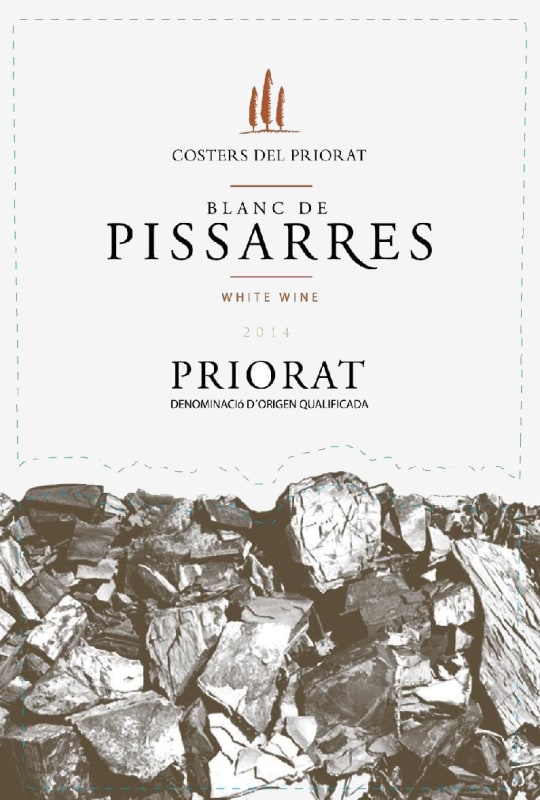 Costers del Priorat Blanc de Pissarres 2014 Front Label