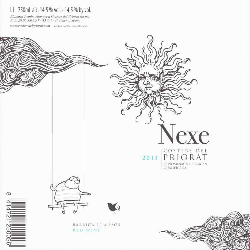 Costers del Priorat Nexe 2011 Front Label