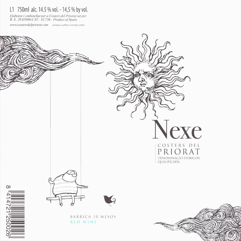 Costers del Priorat Nexe 2013 Front Label