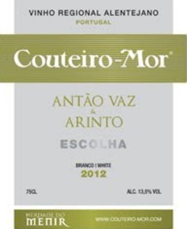 Couteiro-Mor Escolha Antao Vaz Arinto Blanco 2012 Front Label