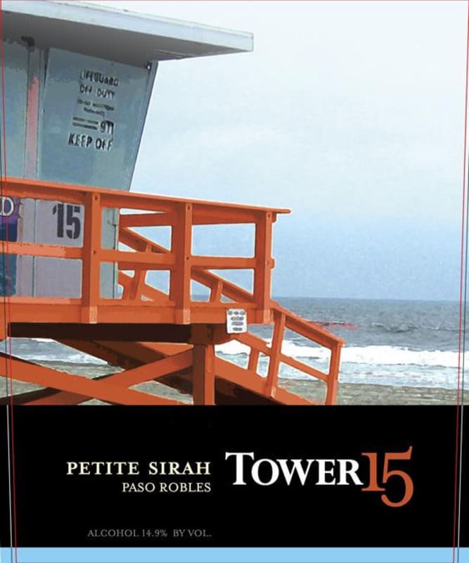 Tower 15 Sirah 2012 Front Label