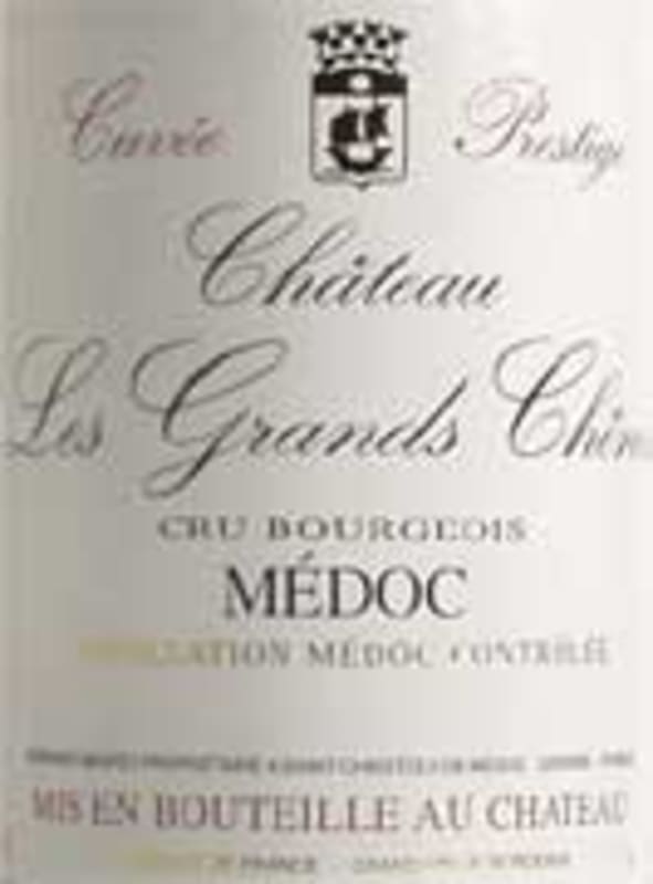 Chateau Les Grands Chenes Medoc Cru Bourgeois 1998 Front Label