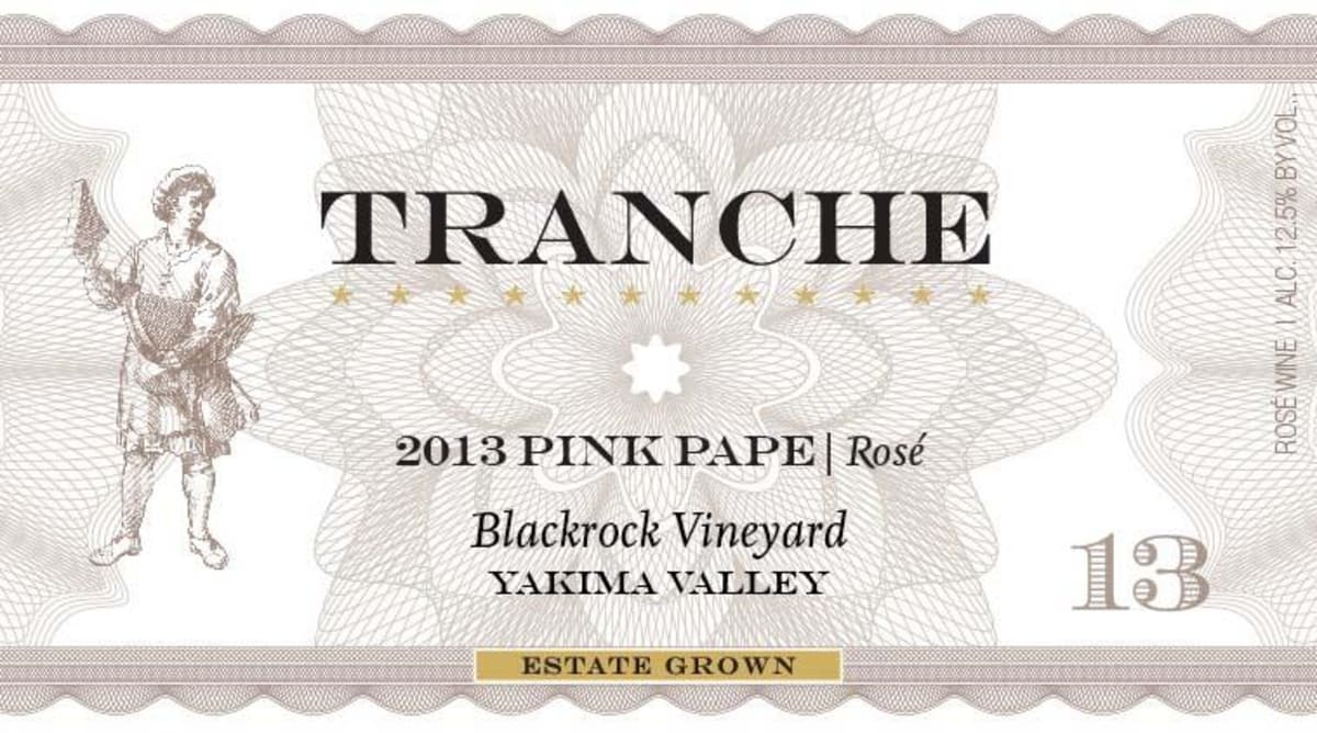 Tranche Cellars Pink Pape Blackrock Vineyard Rose 2013 Front Label