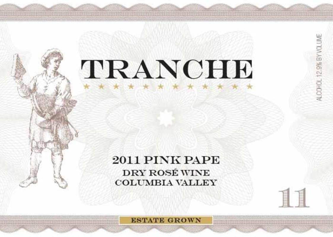 Tranche Cellars Pink Pape Blackrock Vineyard Rose 2011 Front Label