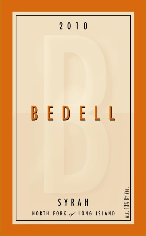 Bedell Cellars Syrah 2010 Front Label