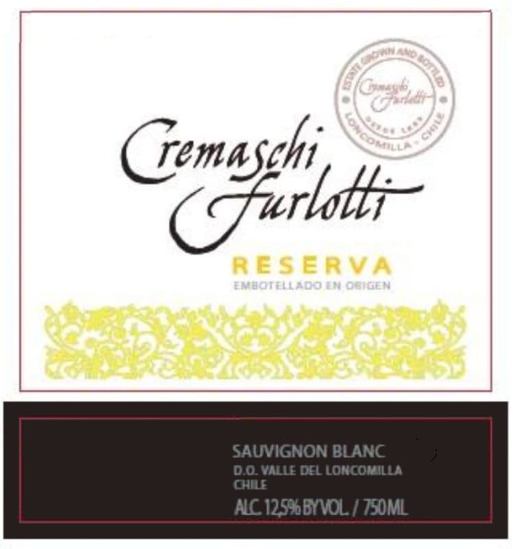 Cremaschi Furlotti Reserve Sauvignon Blanc 2014 Front Label
