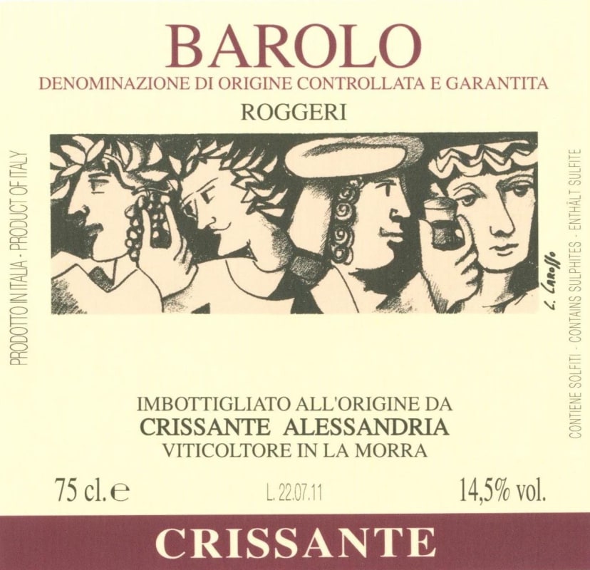 Crissante Alessandria Barolo Roggeri 2010 Front Label