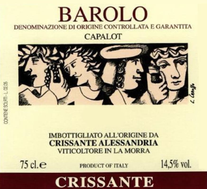 Crissante Alessandria Barolo Capalot 2005 Front Label