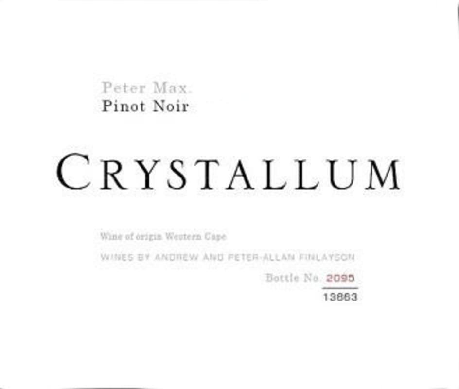 Crystallum Peter Max Pinot Noir 2014 Front Label