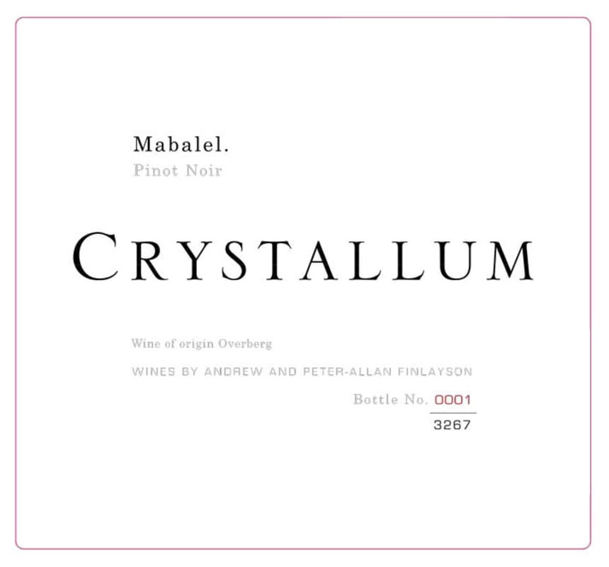 Crystallum Mabelel Pinot Noir 2015 Front Label