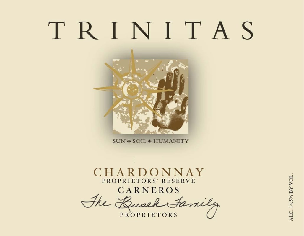 Trinitas Proprietors' Reserve Chardonnay 2013 Front Label
