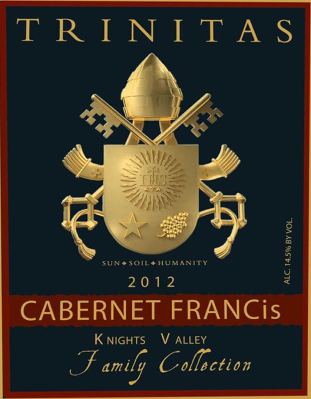 Trinitas Family Collection Cabernet Francis 2012 Front Label