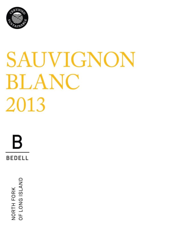 Bedell Cellars Sauvignon Blanc 2013 Front Label
