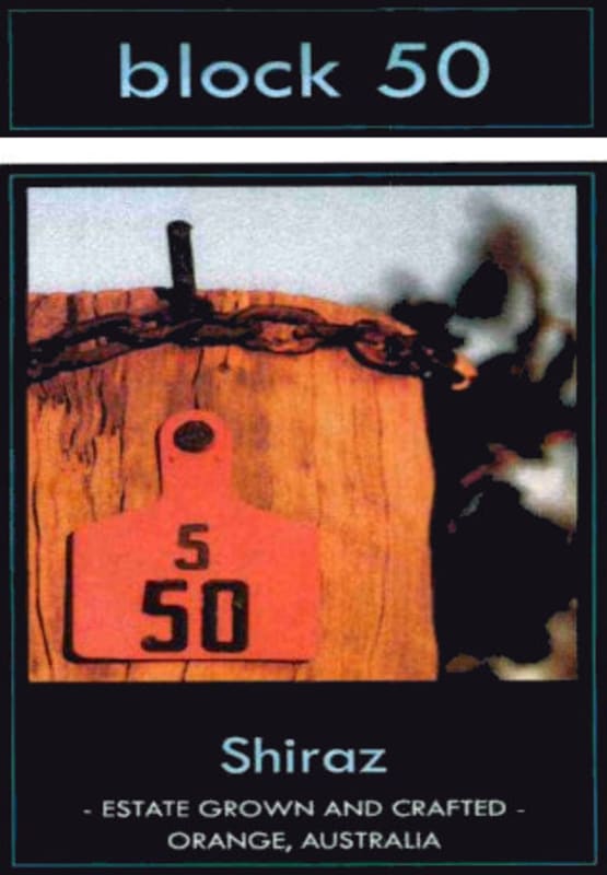 Cumulus Wines Block 50 Shiraz 2009 Front Label
