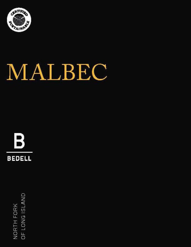 Bedell Cellars Malbec 2014 Front Label