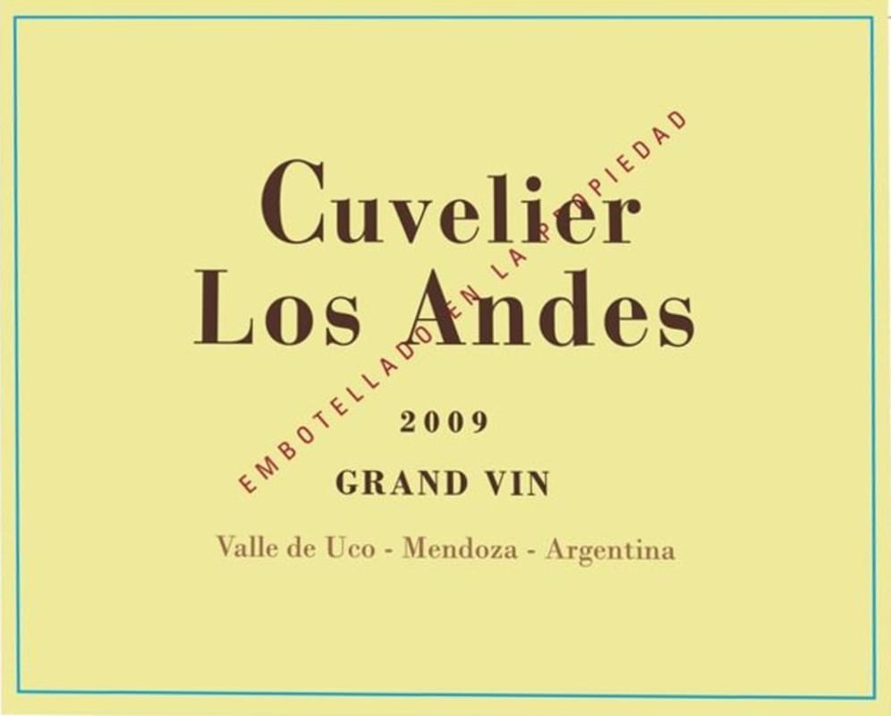 Cuvelier Los Andes Grand Vin 2009 Front Label