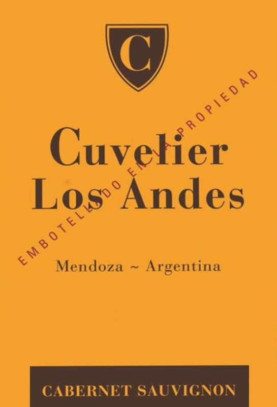 Cuvelier Los Andes Cabernet Sauvignon 2012 Front Label