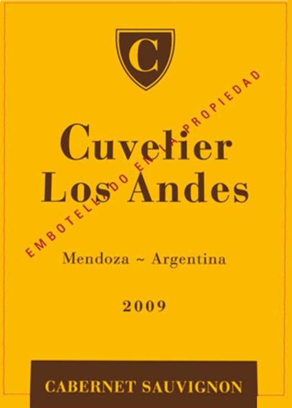 Cuvelier Los Andes Cabernet Sauvignon 2009 Front Label