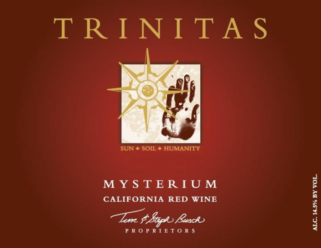 Trinitas Cellars Mysterium Red Blend 2011 Front Label