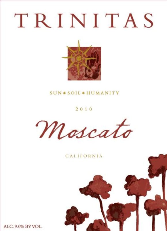 Trinitas Cellars Moscato 2010 Front Label